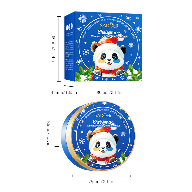 Christmas Blueberry Collagen Eye Mask SADOER Moisturizing Eye Mask Cross-Border Wholesale