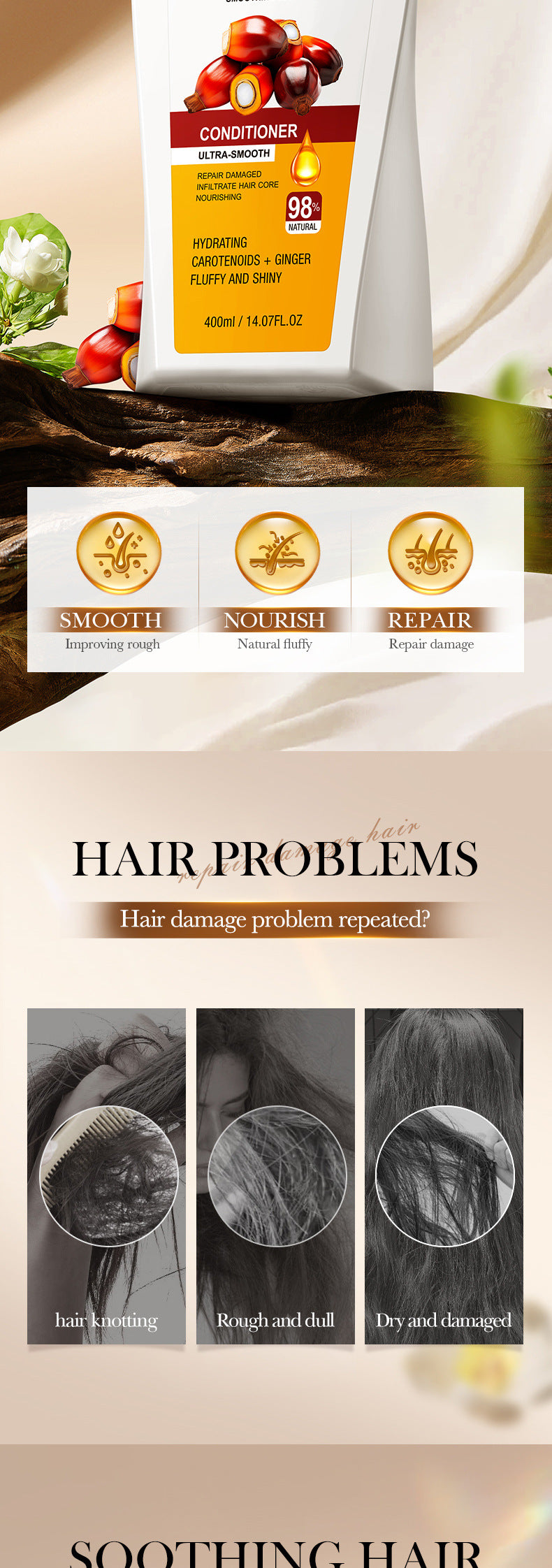 Batahan Nourishing Conditioner SADOER Scalp Moisturizing and Smooth Hair Mask Cross-Border Foreign Trade Wholesale