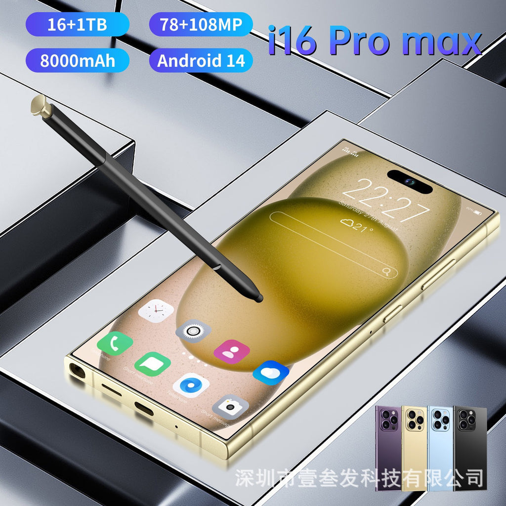I16promax Smartphone with Pen  2+16 High-end7.3Inch Screen Android8.1Factory