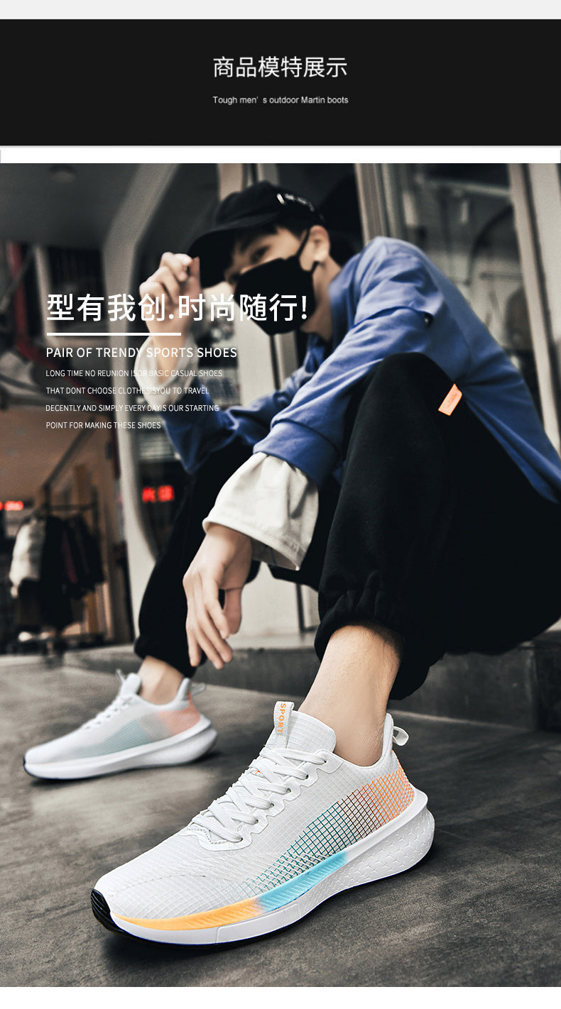 2025Spring and Summer Running Shoes for Men and Women, Mesh Breathable Soft Sole Student Sports Shoes, Racing Running Shoes, Shock Absorption, Casual Versatile