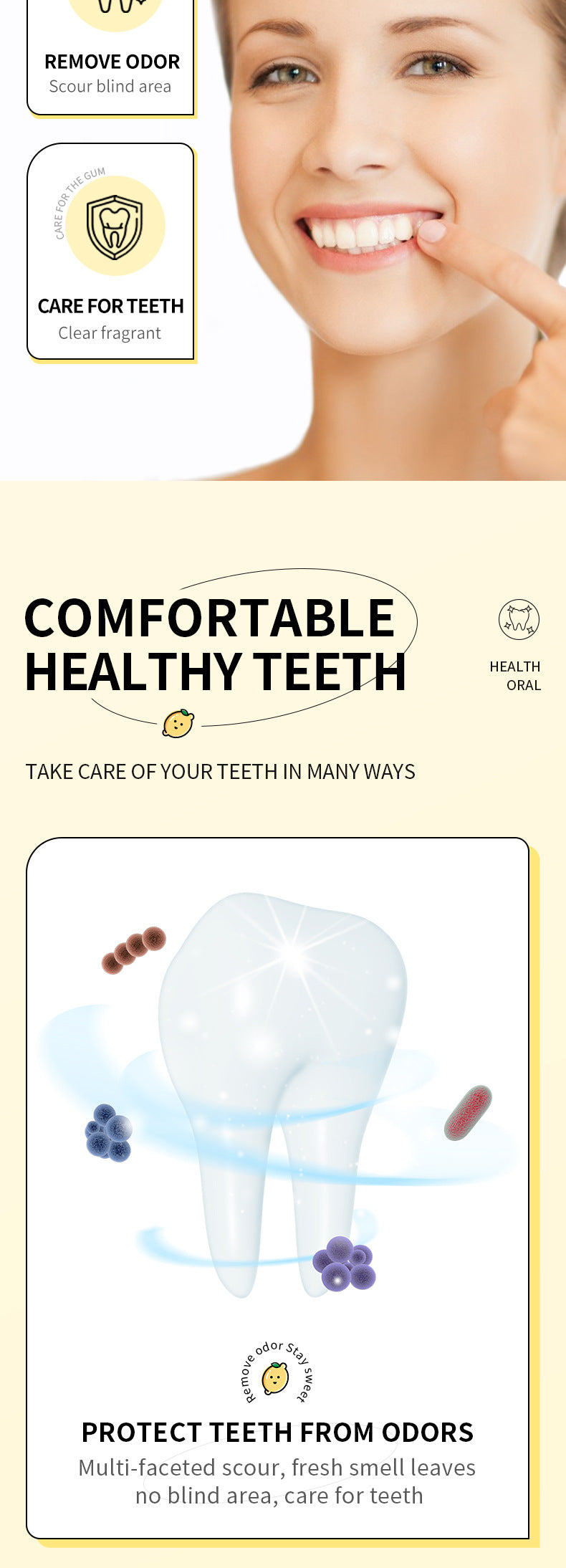 Cross-border Lemon Mouthwash Strips Oral Care Disposable Portable Cleaning Export Manufacturer Wholesale