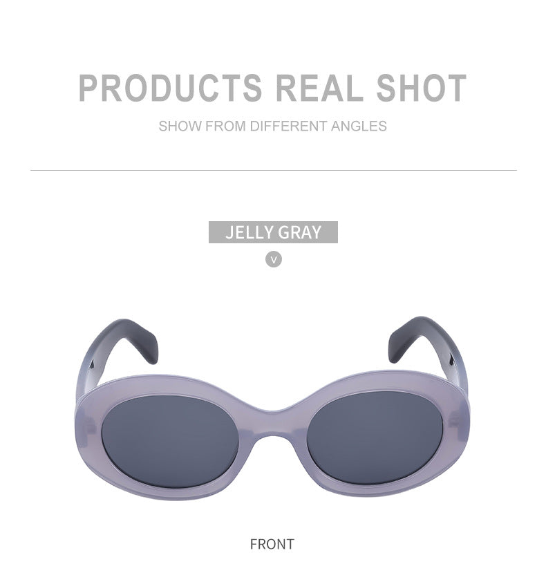 Fashion Round Frame Sunglasses for Women Trendy European and American Style ins Small frame sunglasses for women outdoor sun protection glasses shades