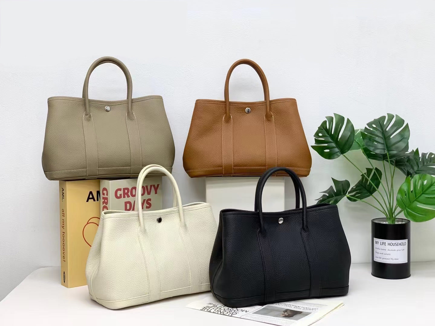 Garden Bag Summer High-End Feel Guangzhou First Layer Cowhide Women's Bag Genuine Leather Tote Bag Large Capacity Commuter Handbag