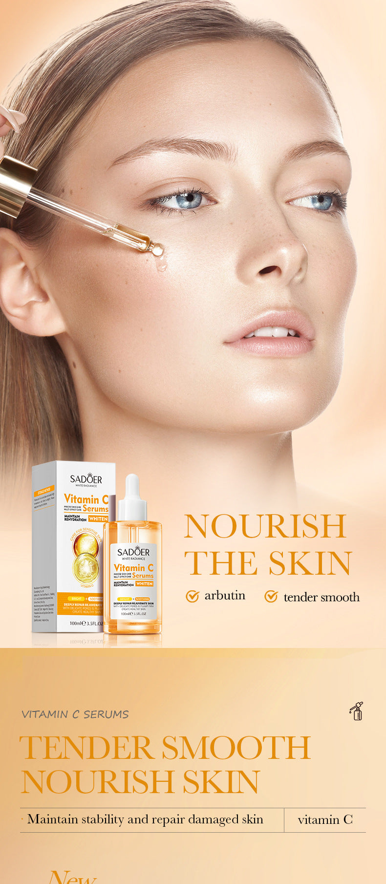 Full English Sakura Essence100ml SADOER Collagen elastic moisturizing essence  wholesale