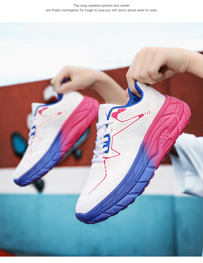 Dropshipping Couple Casual Sports Shoes Student Running Shoes Marathon Running Shoes Jacquard Foreign Trade Live Streaming Men's Shoes