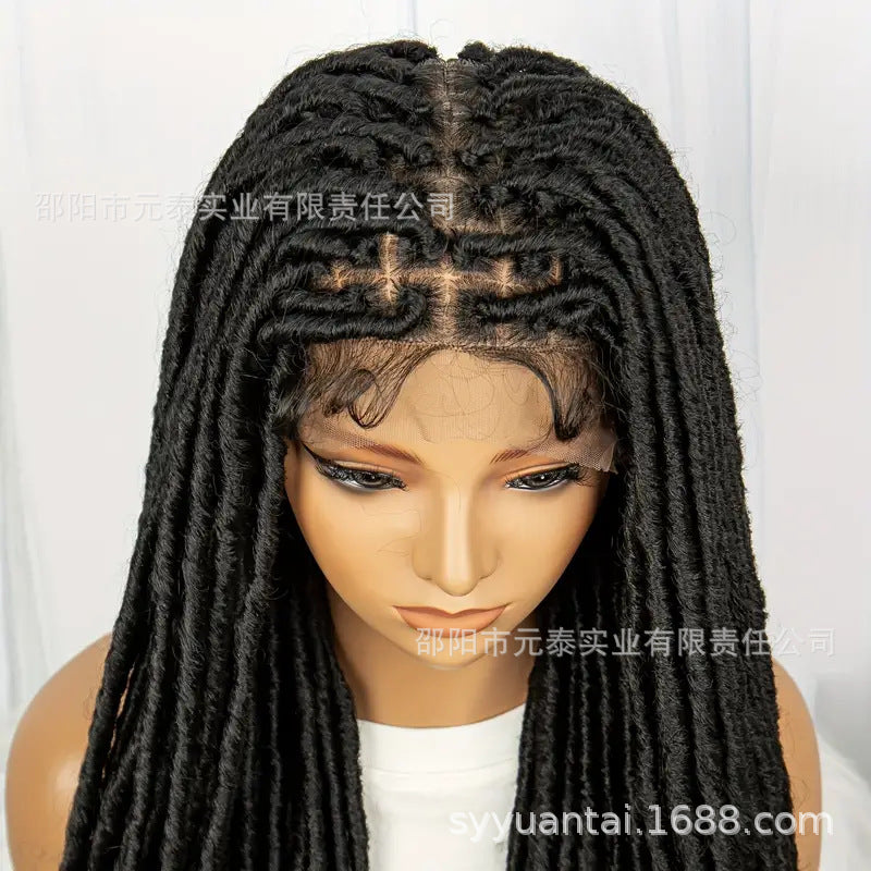 Synthetic Full Lace Wig Braided Wigs Goddess Crochet Box Wig
