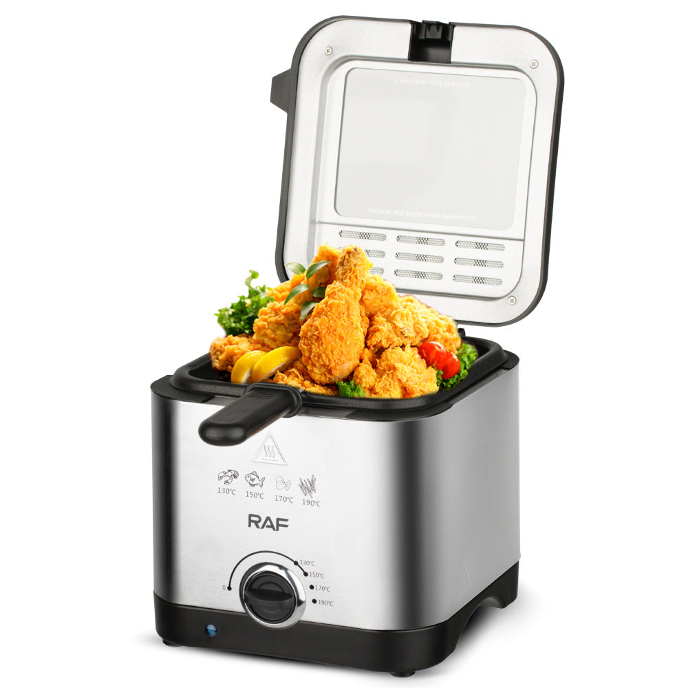 RAF Deep frying pan Household Electric Fryer Electric Fryer Commercial Fried Dough Sticks French Fries Machine Fried Chicken Deep Fryer 2.5L