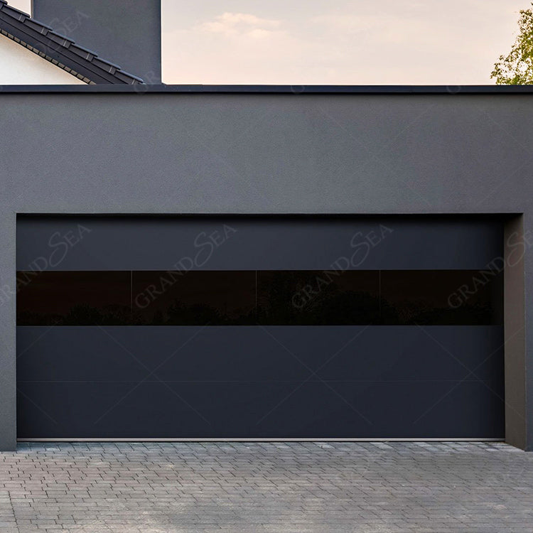 High Quality Automatic Overhead Sectional Hurricane Impact Full Board Insulated Steel Panel Aluminum Garage Doors