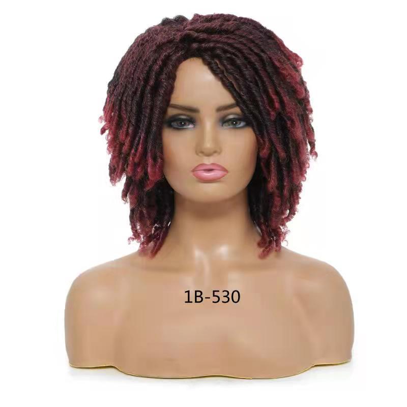 6Synthetic Hair Wig Cap African Dreadlock Tube Gradient Head Cover Dreadlock wig