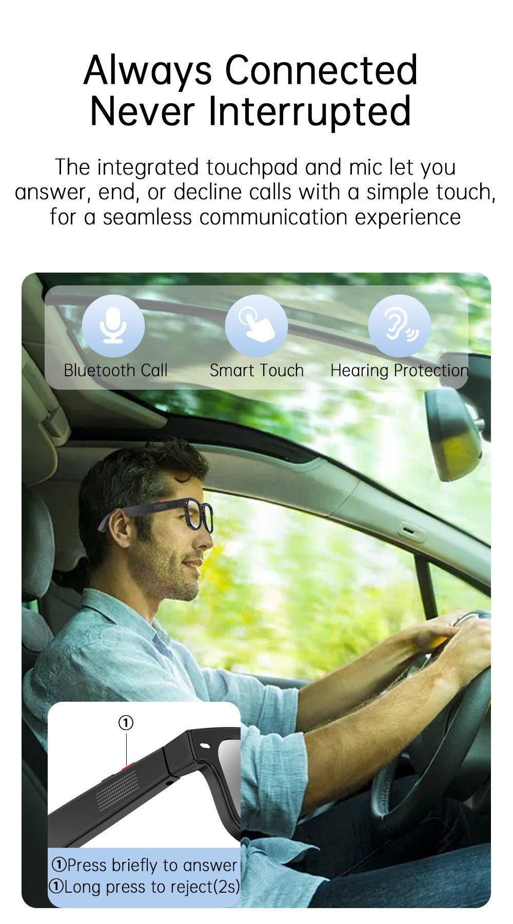 AIMB-G3Smart Glasses800100 Megapixel Camera Ai Simultaneous Translation Recognition1200P Video Recording Audio Recording