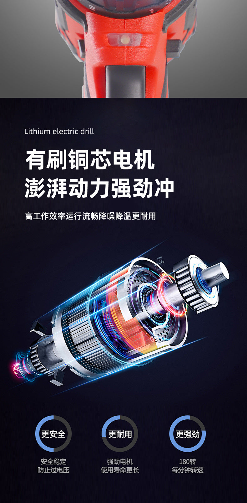 Lithium Battery Rechargeable Household Pistol Impact Drill Multi-Function Electric Screwdriver Tool Set Electric Drill