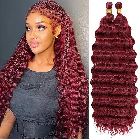 Cross-Border Deep Wave DEEP Crochet Hair Extensions Synthetic Hair Crochet Wig Unisex European and American Style Wig