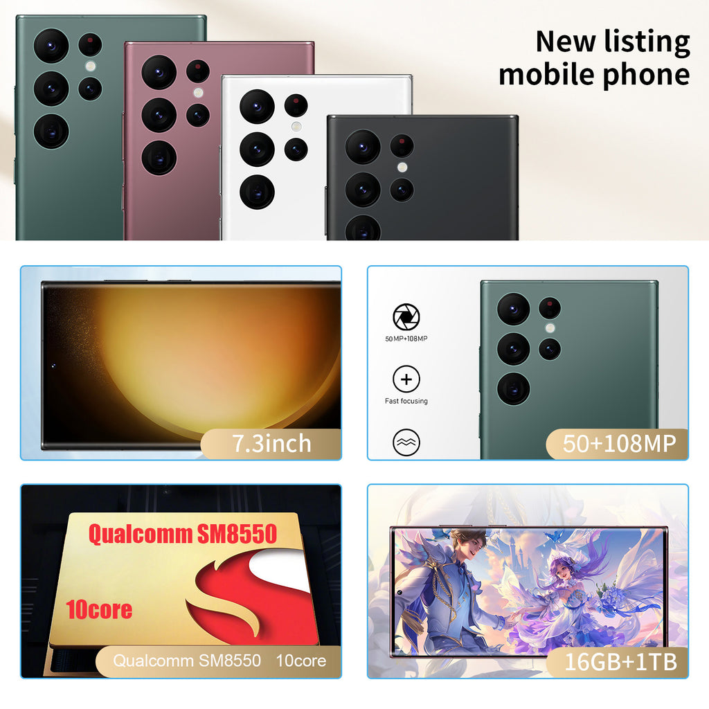 Specially designed for smartphones S23 Ultra Large Screen16+1T Wholesale at Factory Price from the Source(Popular)