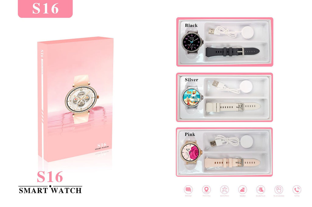S16Smart Watch1.27inch Bluetooth Call Heart Rate Message Push Sleep Niche Full Diamond Women's Watch