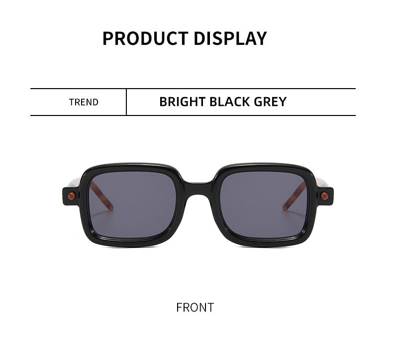 New Thick Frame Sunglasses for Men, European and American Style Square Frame Sunglasses, Retro Blue Light Blocking Sunglasses for Men, Wholesale
