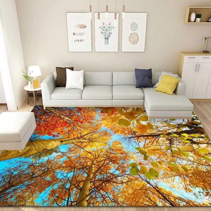 Living Room Carpet Stain-Resistant Easy to Clean Sofa Coffee Table Rug Home Insulation Silent Simple Style Non-Slip Crystal Velvet Carpet