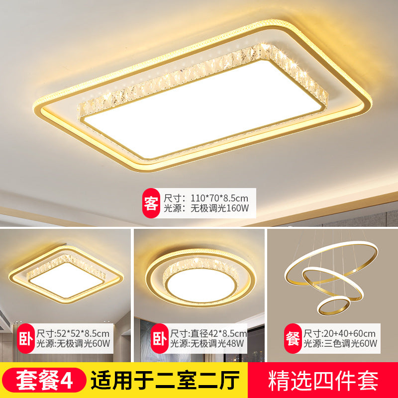 2025New Year's New Lamps Living Room Lamps Modern Simple Atmosphere Ceiling Lamps Light Luxury Crystal Lamps Restaurant Lamps Bedroom Lamps