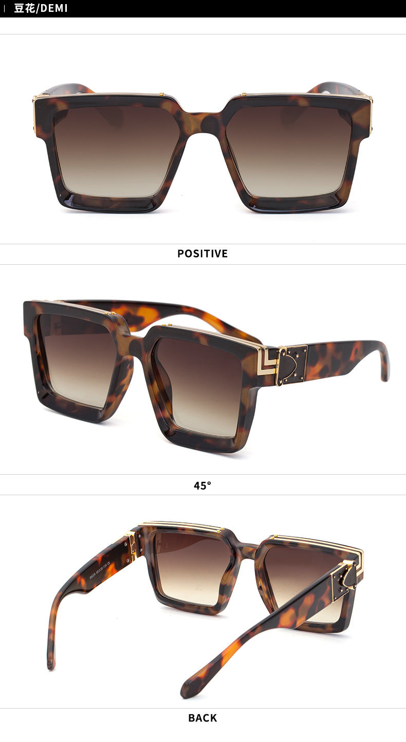 86229Large Frame Sunglasses for Women, European and American Internet Celebrity Style, 0k Fashionable Rich Men's Sunglasses sunglasses