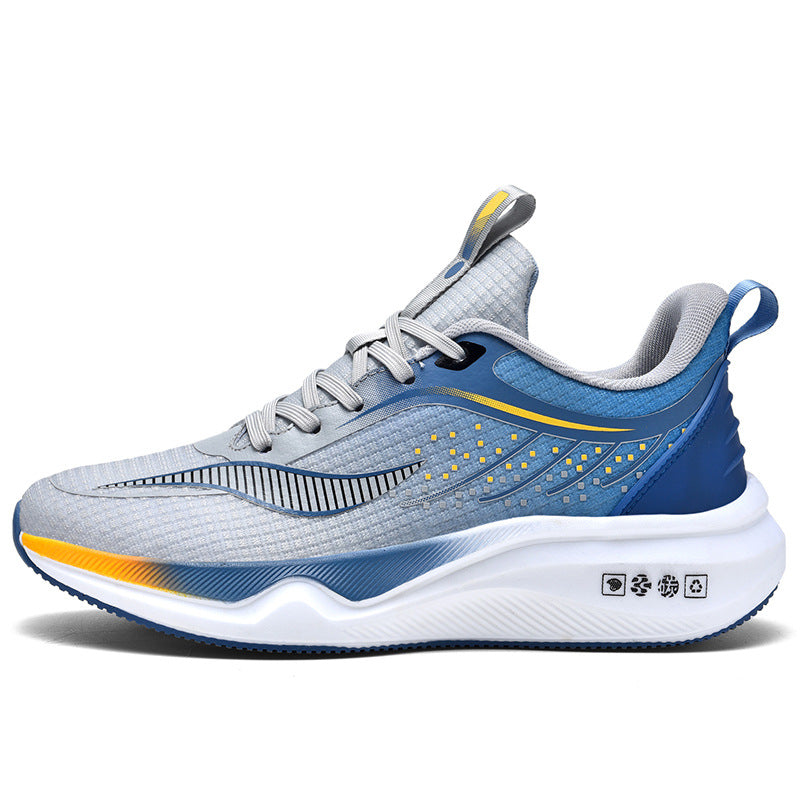 Spring and summer new style comfortable breathable running shoes racing soft sole shock-absorbing youth boys' wear-resistant non-slip sports shoes
