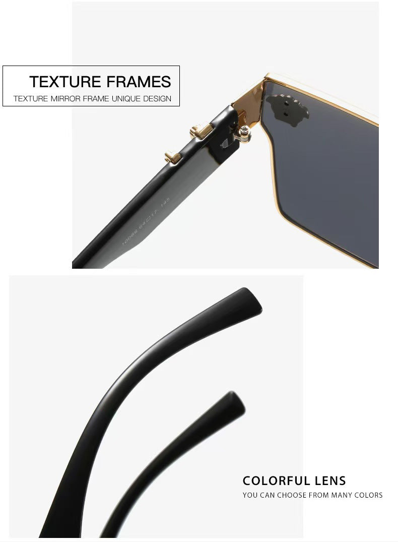 New style one-piece sunglasses10086 European and American style unisex sunglasses modern sunglasses