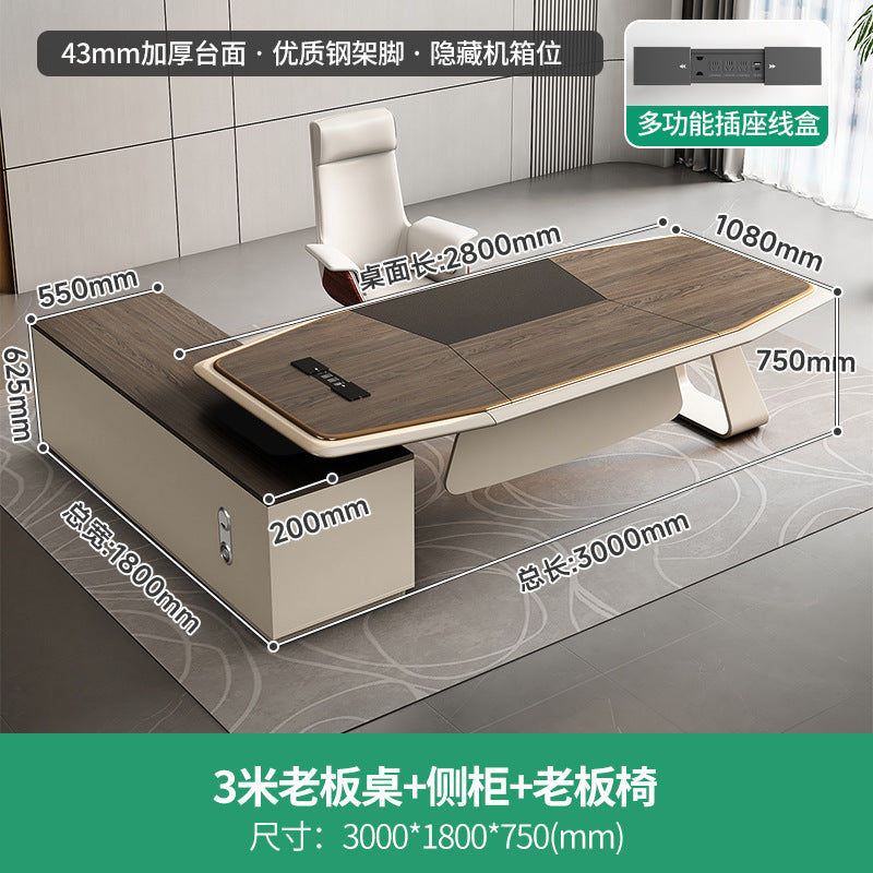 Office Desk Boss Desk Simple Modern Executive Desk Office Desk Office Chair Set Manager Desk President Desk