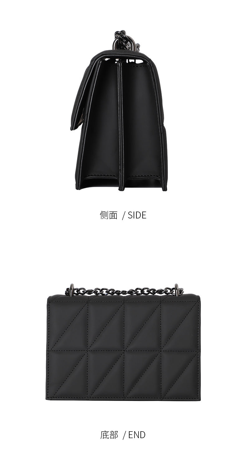 Summer New Korean Style Trendy Fashion Diamond Small Square Bag Niche Versatile Crossbody Bag Stylish Fashionable Single Shoulder Women's Bag