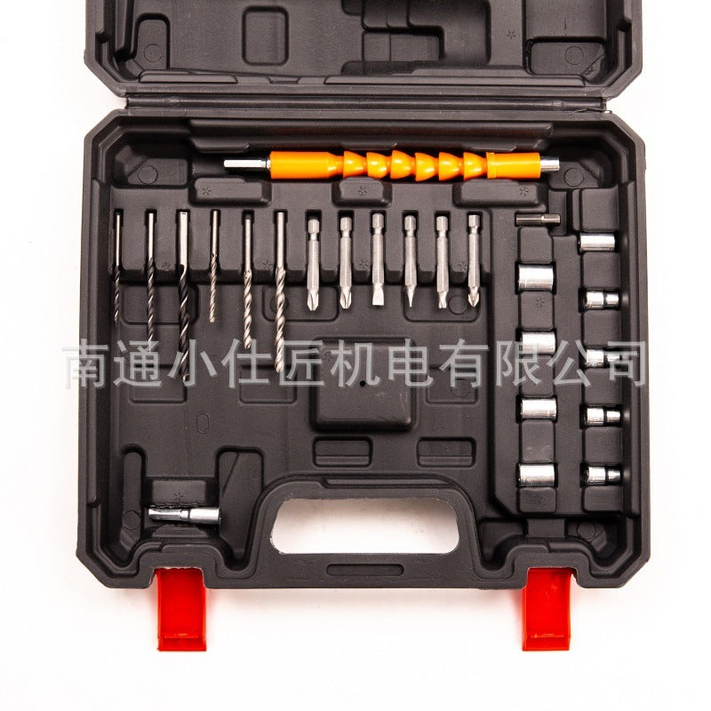 Cross-Border Dropshipping Electric Drill Set Multi-Functional Household Impact Drill Electric Screwdriver Lithium Battery Handheld Brushless Electric Drill