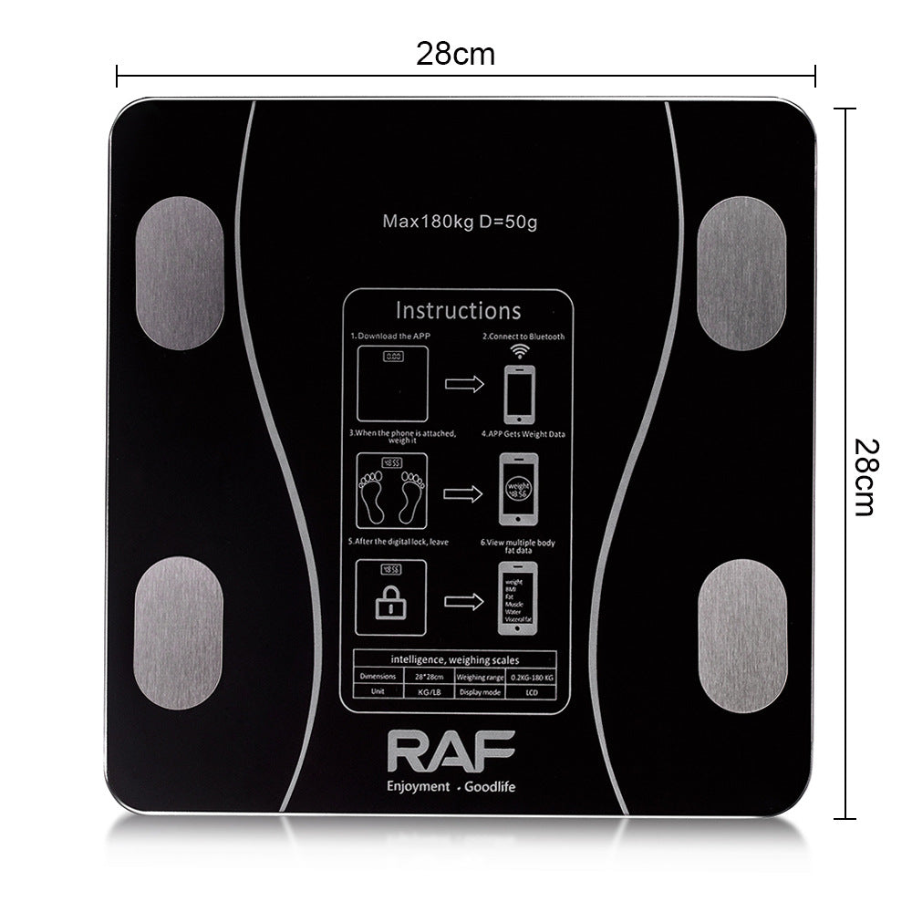 RA  Body Fat Scale Body Fat Scale Rechargeable Smart Electronic Scale LCD Display Home Weight Scale 10034