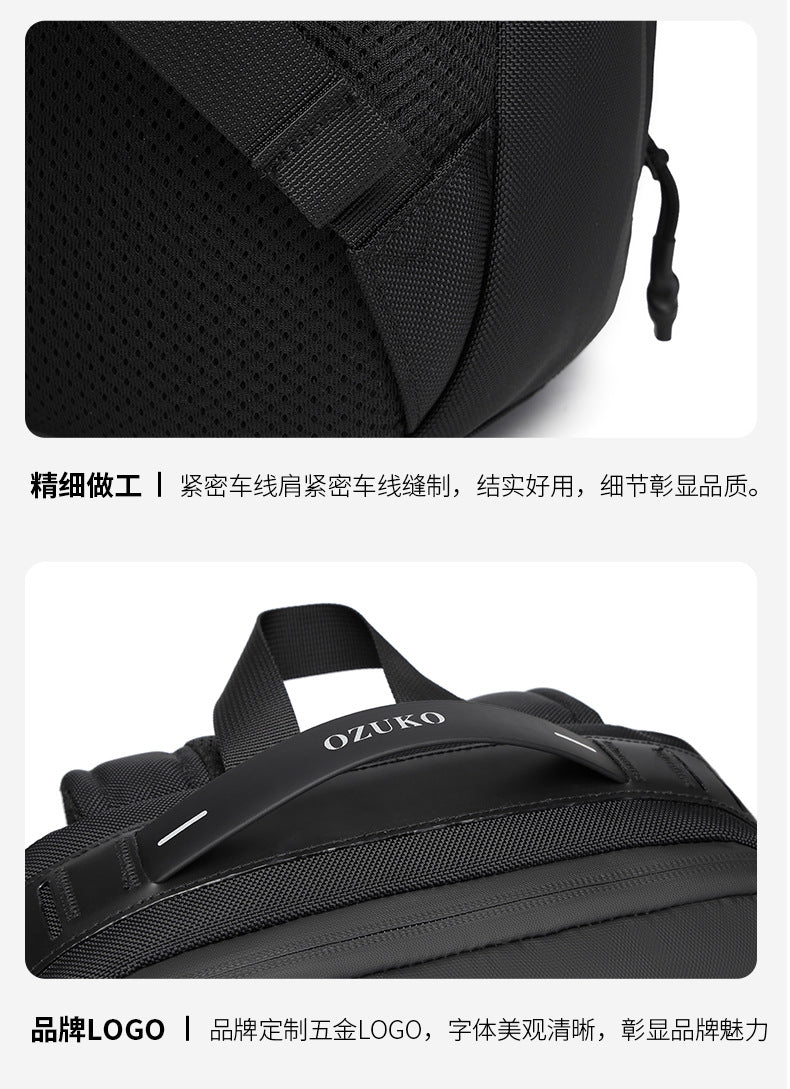 Business Backpack Computer School Bag for Men Students High Appearance Lightweight Waterproof Oxford Cloth Large Capacity Commuter Backpack