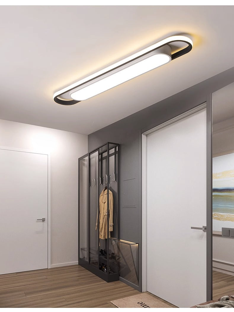 Simple and Modern led Ceiling Light Strip Shape Lamp for Training Room Classroom Gym Car Beauty Lighting Fixture