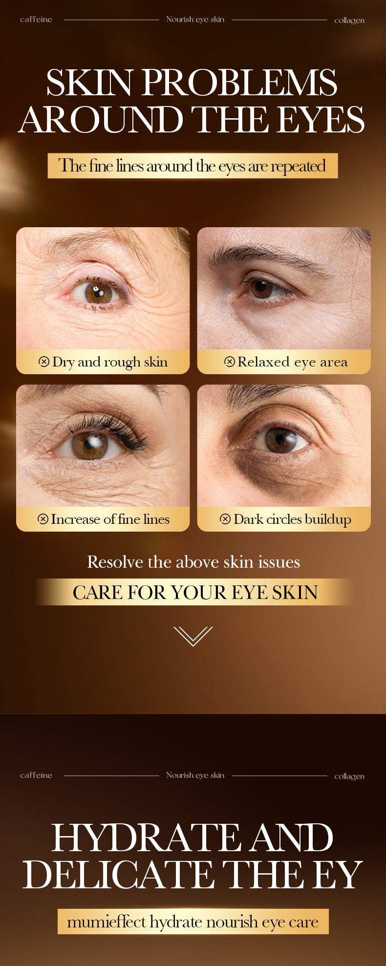 Cross-border Boxed Eye Mask80pcs/100g  Snake Venomoid Peptide Seaweed Condensing Smooth Eye Mask Export Manufacturer Wholesale