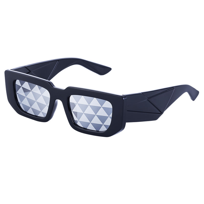 Fashion Small Frame Sunglasses for Women Trendy European and American Wide Leg Square Frame Sunglasses High-end Wholesale sunglasses