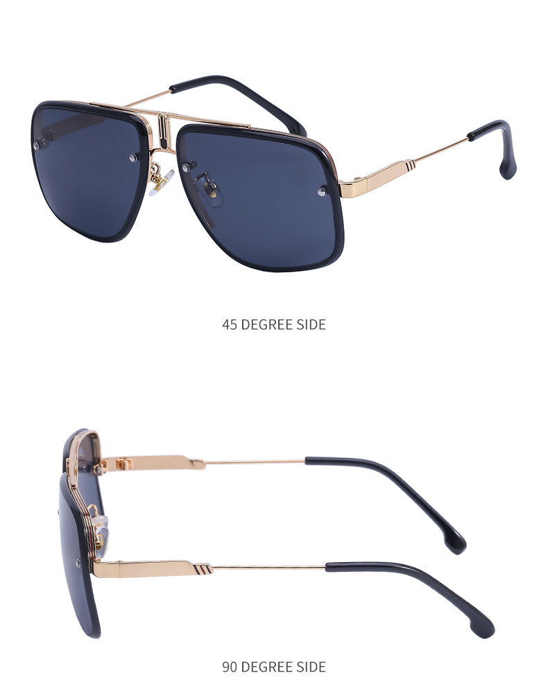 2025New Retro Square Frame Sunglasses for Men, High-End Driving Sun Protection Glasses shades