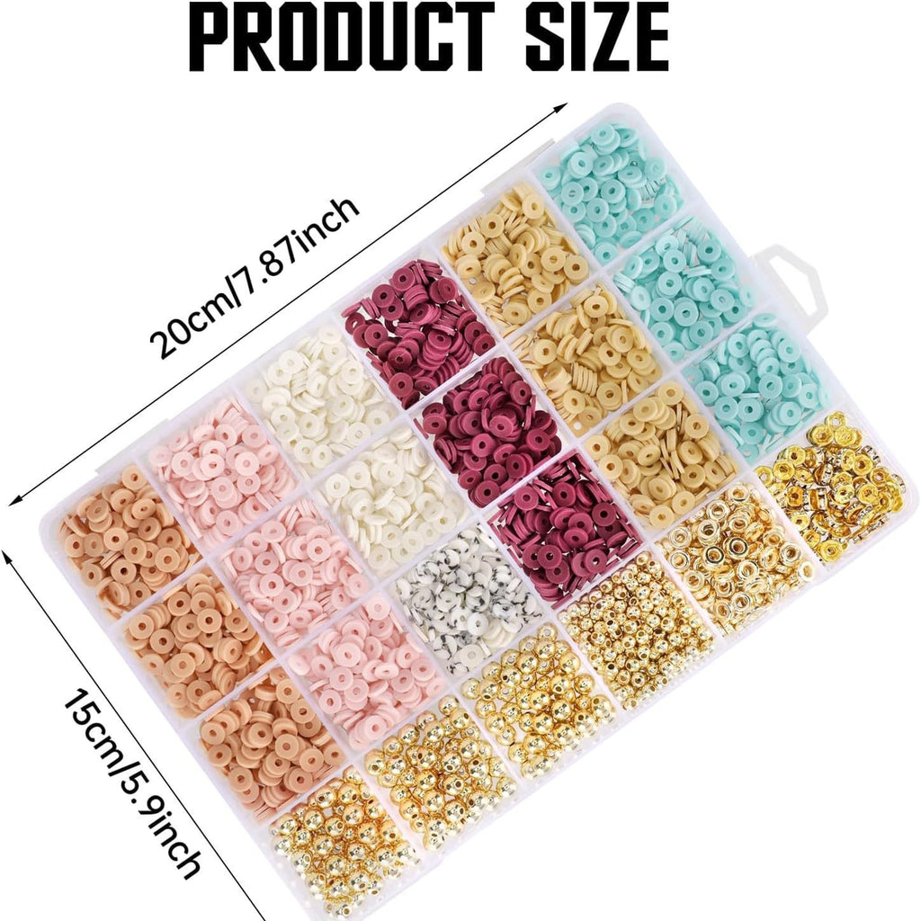 New Soft Clay Disc Accessories Clay Beads Round Beads Drill Rings Jewelry Bracelet Components DIY Suit