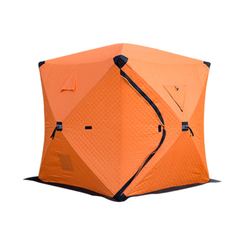 Cold-Proof Multi-Person Snow Fishing House Easy-to-Carry Sauna Winter Fishing Tent Outdoor Winter Fishing Cotton Fabric Warm Ice Fishing Tent