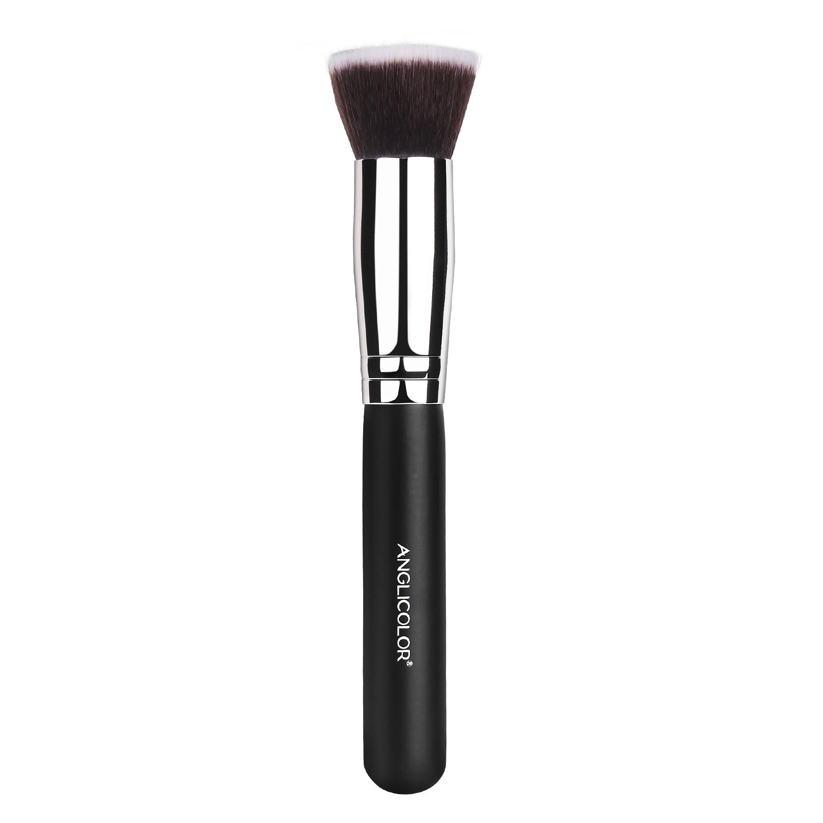 ANGLICOLOR Beauty Flat Head Foundation Brush Soft Thin Handle Makeup Brush Portable Soft Bristle Wooden Handle Beauty Brush