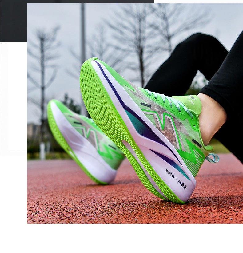 Summer Professional Marathon Soft Sole Mesh Breathable Sports Shoes Thin Running Shoes Men's Racing Long Distance Sports Shoes