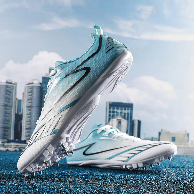 8Mesh Surface Sprint Shoes Track and Field Triple Jump Competition Training Shoes Unisex Sports Shoes for Middle School Entrance Exam All-around Sports Shoes