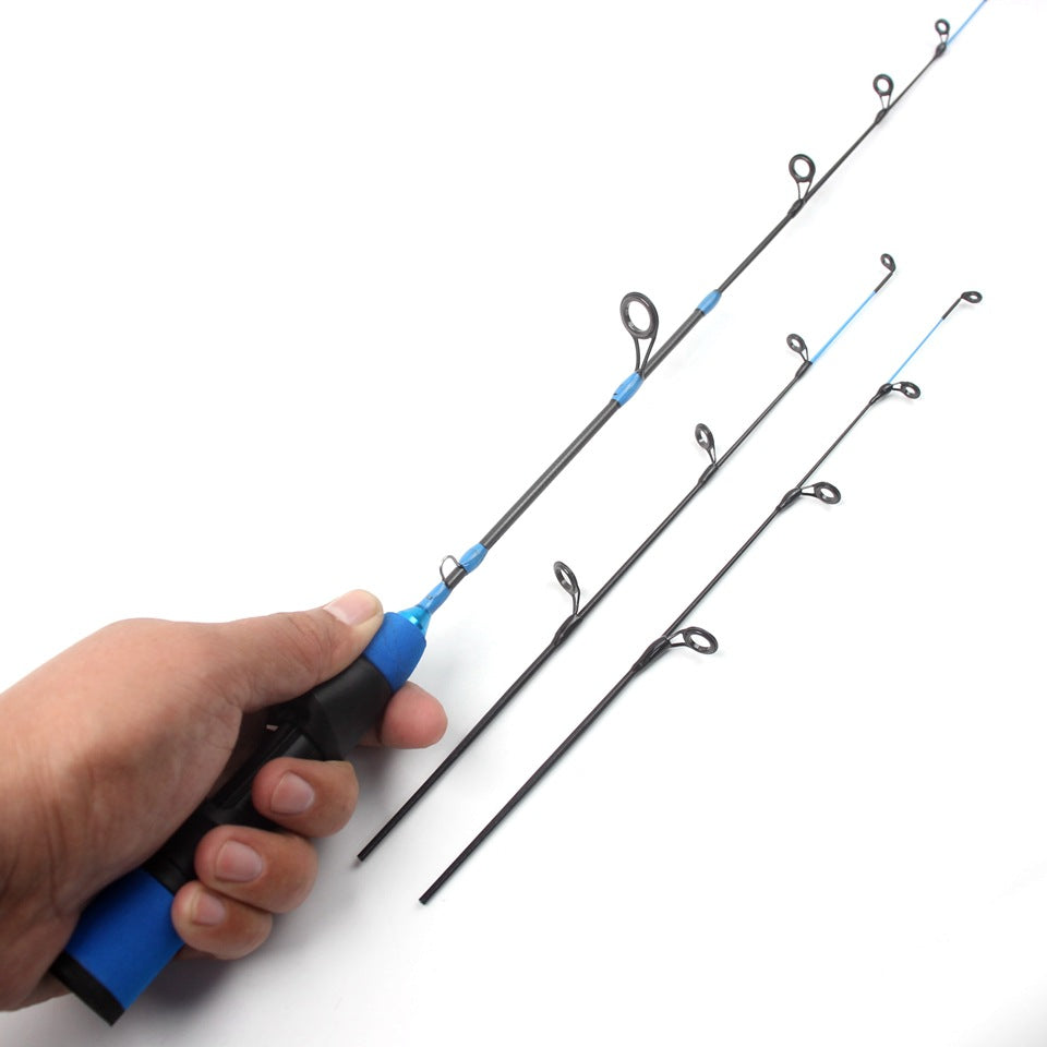 55cm3Carbon Fiber Ice Fishing Rod Ultra Soft Ultra Light Portable Winter Fishing Rod European and American Winter Fishing