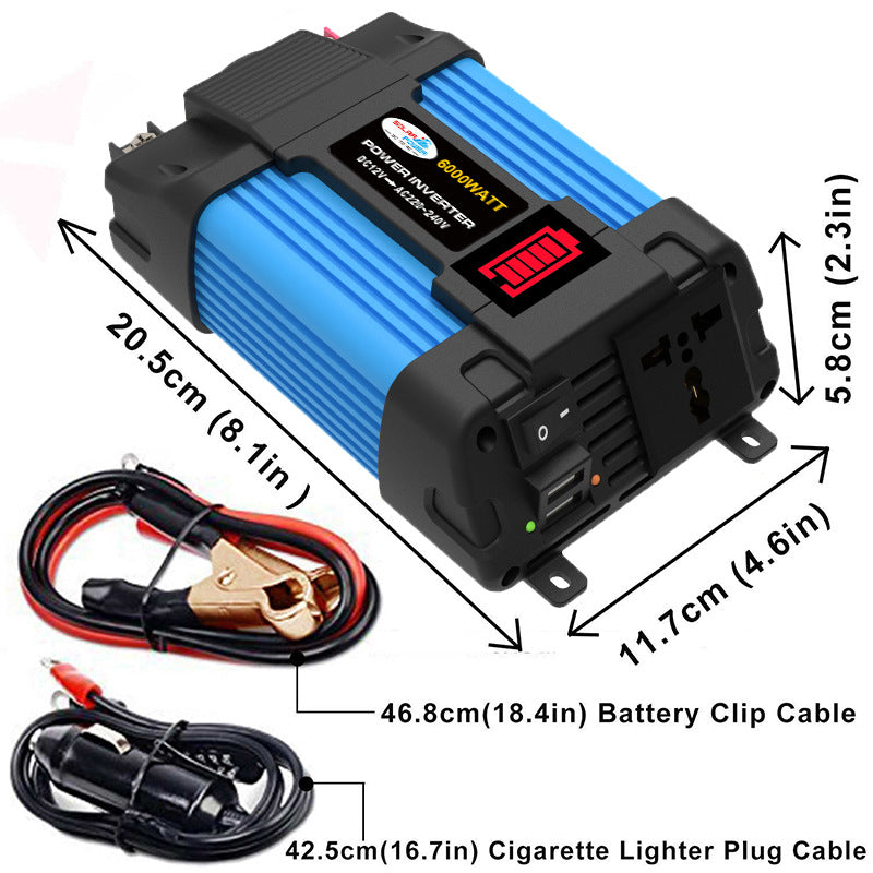 Car Converter Car Small Appliance Inverter300W/500W 12V Turn110V/220V Double USB Interface