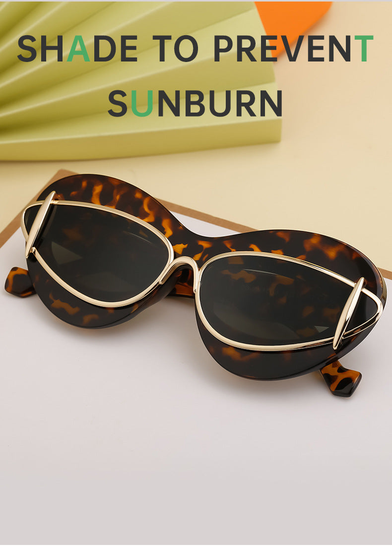 New European and American Fashion Cat Eye Sunglasses for Women Driving, Same Style as Internet Celebrities Y2K Trendy Small Frame Sunglasses sunglas