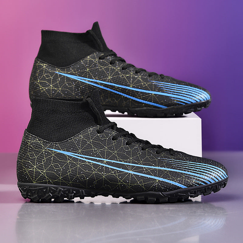 Football shoes high-top training shoes for teenagers, middle and primary school students AG Long Spike Broken Spike Rubber Spike Soccer Shoes