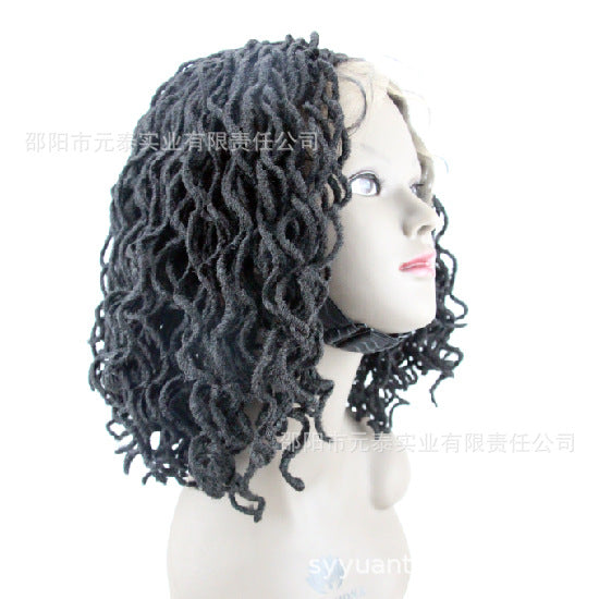 Black Full Lace Synthetic Dread lock Wig For African Women