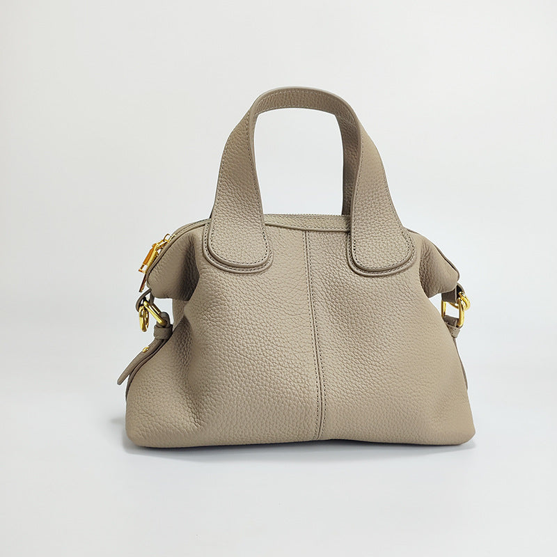 New Genuine Leather Women's Bag Large Capacity Top Layer Cowhide Handbag Crossbody Bag High-end Dumpling Bag Shiling Bag