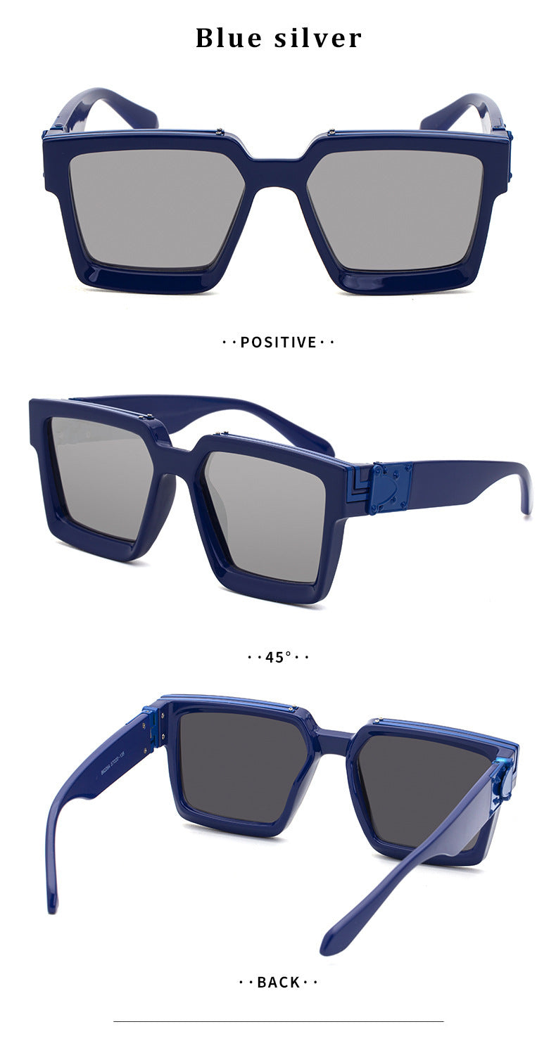 86229Large Frame Sunglasses for Women, European and American Internet Celebrity Style, 0k Fashionable Rich Men's Sunglasses sunglasses