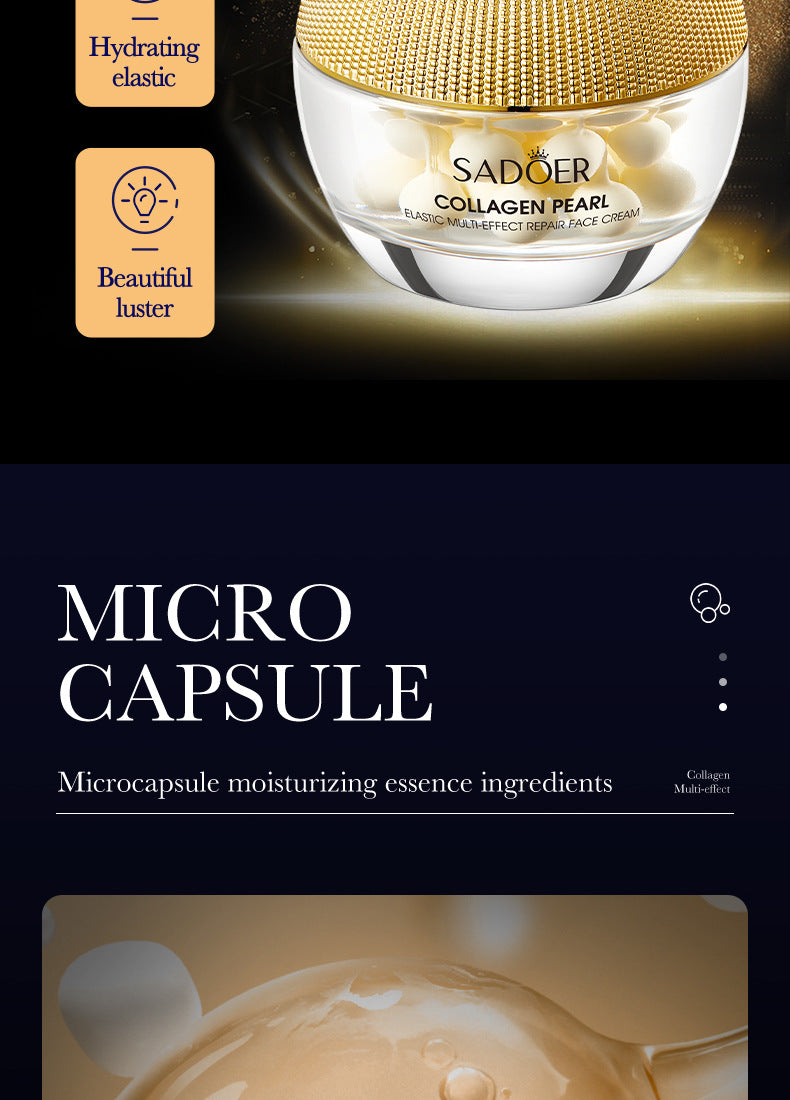 Full English Pearl Cream70g SADOER Collagen Hydrating Moisturizing Cream  Foreign Trade Wholesale