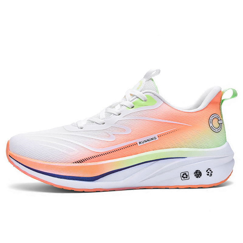 Spring New Ultra-Light Carbon Plate Sports Shoes Large Size Shock Absorption Breathable Running Shoes Racing Sports Soft Sole Men's Shoes