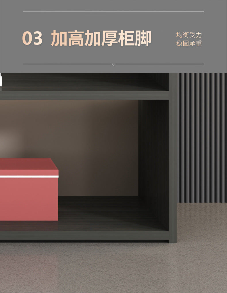 Boss Office Light Luxury Wooden Archive File Cabinet Archive Cabinet Storage Bookcase Manager Room Background Cabinet