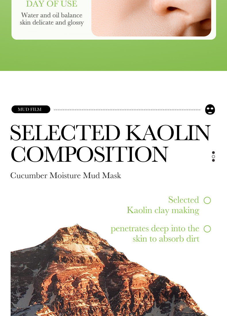 Cleansing Mask BIOAOUA Cucumber Pore Cleansing Smear-On Portable Mud Mask  Foreign Trade Wholesale