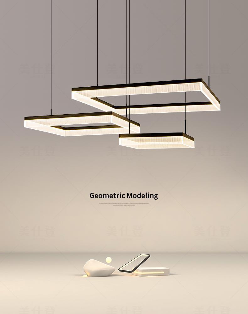 2025New High-End Light Luxury Living Room Chandelier Hall Main Light Atmospheric Dining Room Eye Protection Mountain Lamp Set Combination